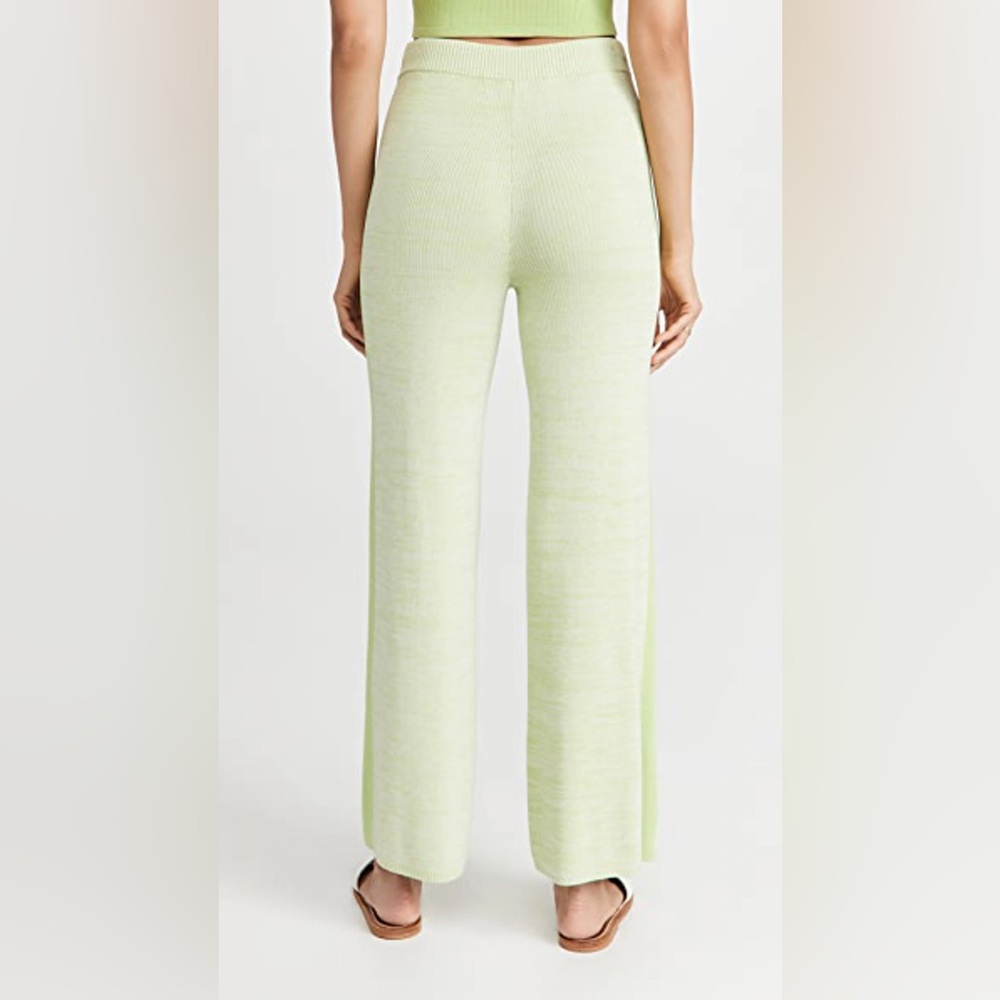 Live the Process “Marl” matcha green knit lounge casual pants w pockets XS - Picture 2 of 10